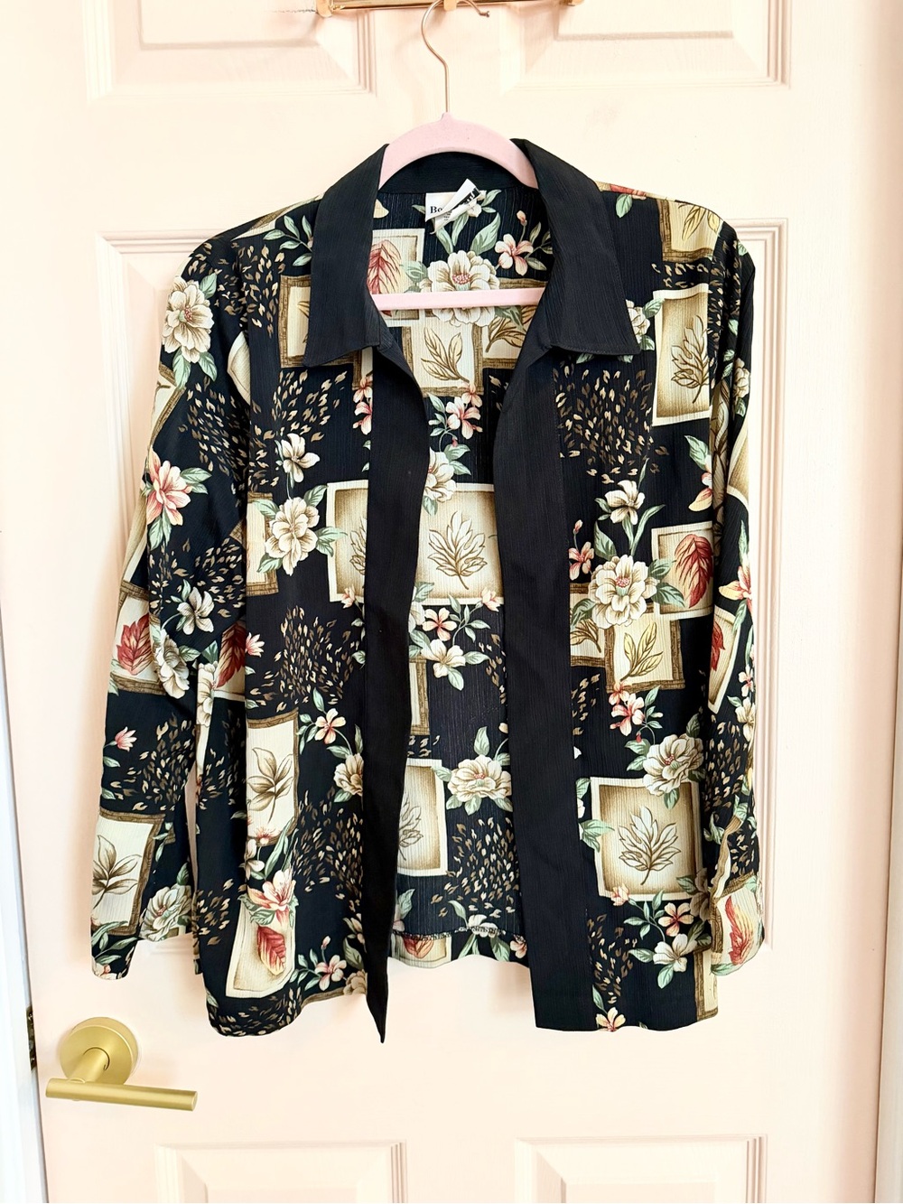 Black and cream floral Bonworth light jacket top